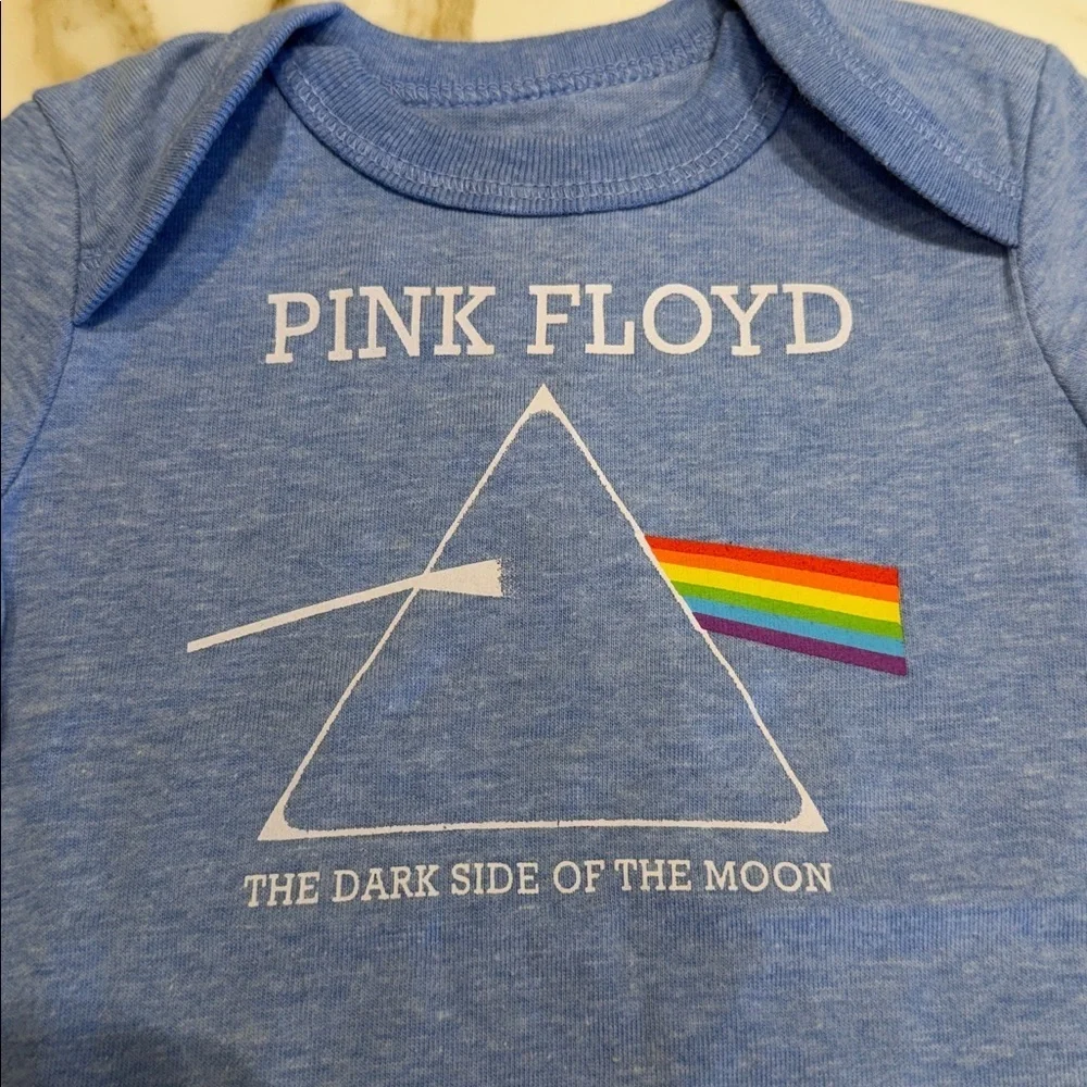 Pink Floyd Blue Bodysuit with Rainbow Accent